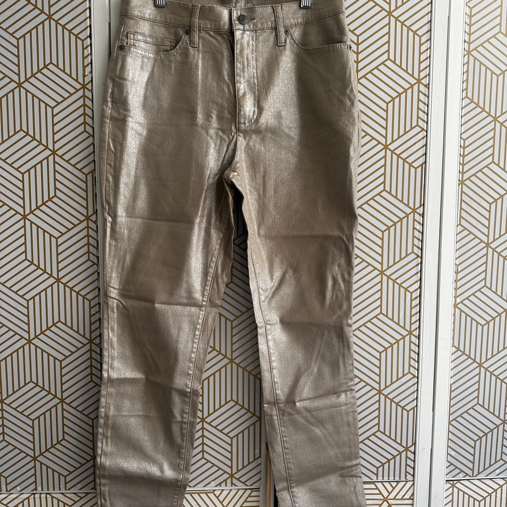 Lands' End Gold Straight Leg Jeans